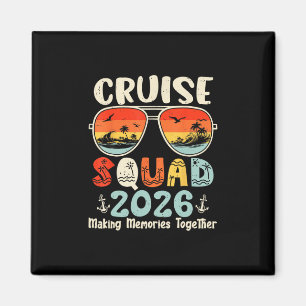 Aimant Équipe de croisière 2026 Vacances d'été en famille