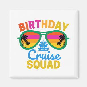 Aimant Équipe de croisière d'anniversaire