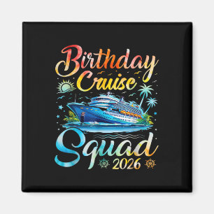 Aimant Équipe de croisière d'anniversaire 2026 Croisière