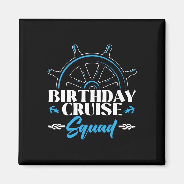 Aimant Équipe de croisière d'anniversaire Croisière Batea (Devant)