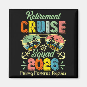 Aimant Équipe de croisière de retraite vintage 2026 Crois