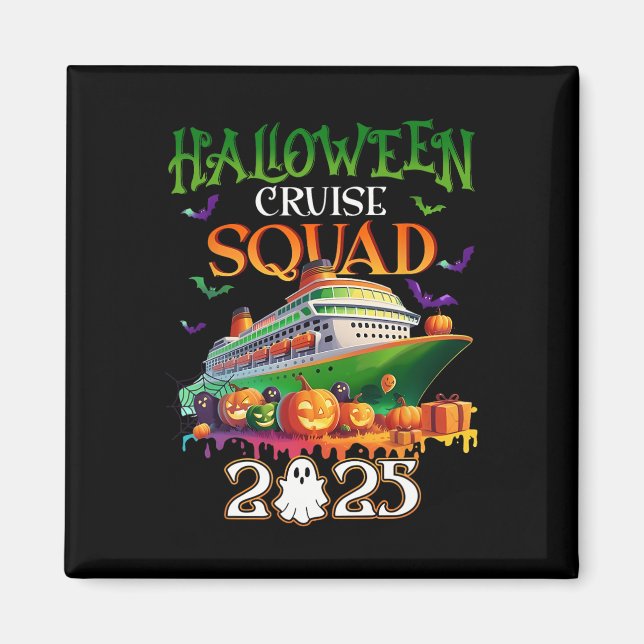 Aimant Équipe de croisière effrayante Halloween 2025 (Devant)