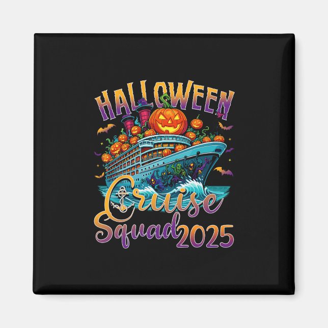 Aimant Équipe de croisière Halloween 2025 Vacances Fami c (Devant)