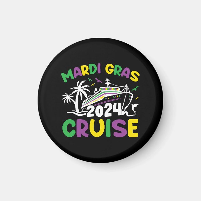 Aimant Équipe de croisière Mardi Gras (Devant)