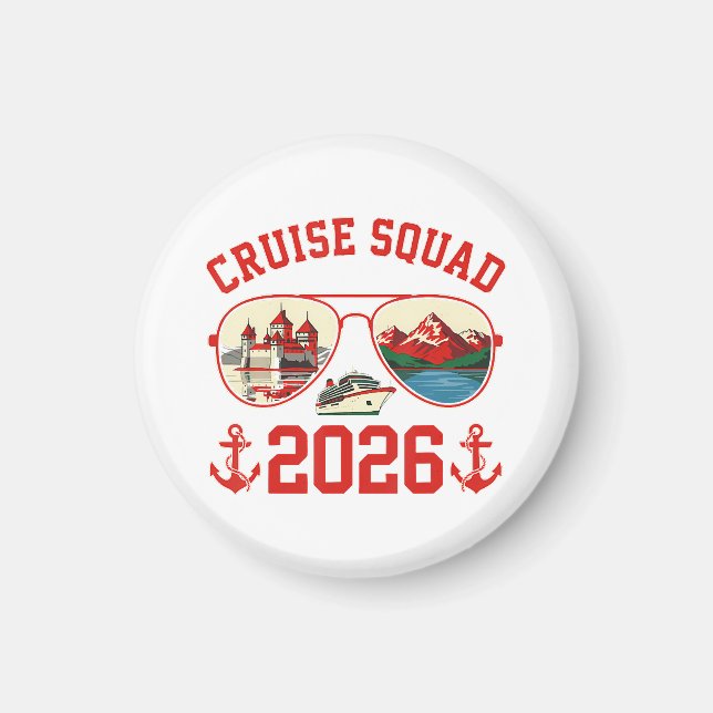 Aimant Équipe de croisière Voyage en Suisse 2026 (Devant)