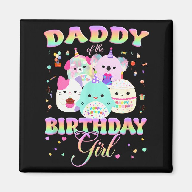Aimant Équipe de écrasement de famille d'anniversaire Pap (Devant)