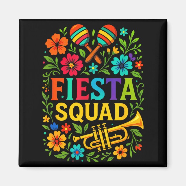 Aimant Équipe de fête - Soirée Cinco De Mayo à la mexicai (Devant)