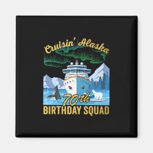 Aimant Équipe de fêtes pour les 70 ans d'Alaska en croisi