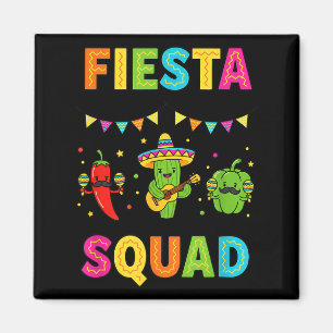 Aimant Équipe de fiesta cactus mignon piment poivron enfa