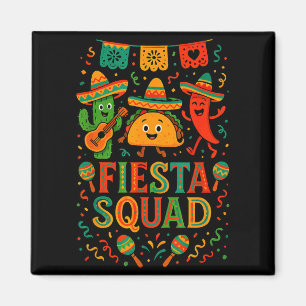 Aimant Équipe de fiesta drôle cinco de mayo chapeau cactu