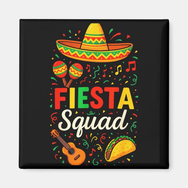 Aimant Équipe de fiesta - fête du cinq mai mexicaine Fies (Devant)