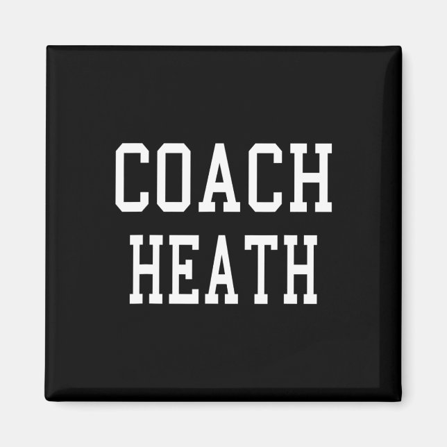 Aimant Équipe de football sur mesure Coach Heath pour l'é (Devant)