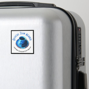 Aimant Équipe de la consommation de café   Coupe bleue et