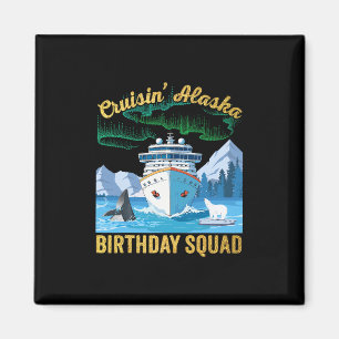 Aimant Équipe de la fête d'anniversaire en croisière en A