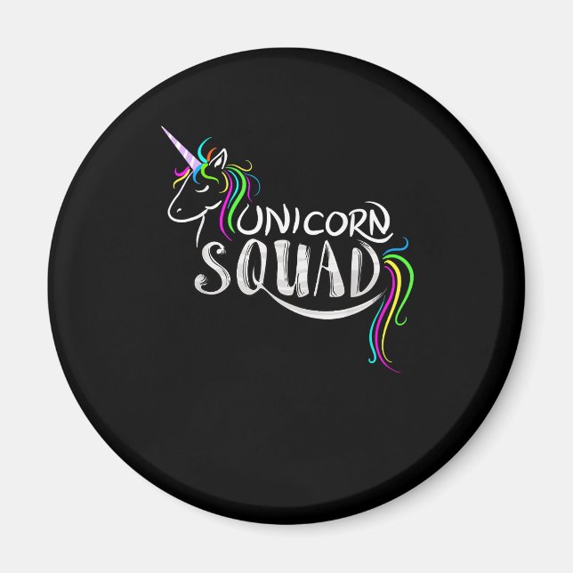 Aimant Équipe de licorne cool _ Équipe équestre magique d (Devant)