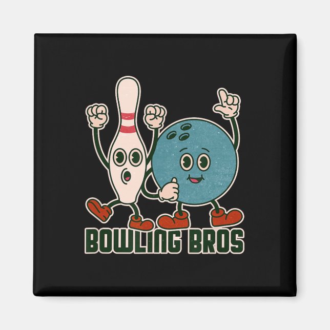 Aimant Équipe de ligue de quilles Bowling Bros Alley Byll (Devant)