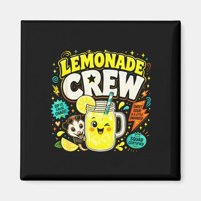 Aimant Équipe de limonade drôles enfants mignons stand de (Devant)