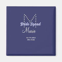 Équipe de mariée ajoutez nom monogramme demoiselle