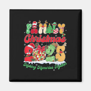 Aimant Équipe de Noël 2025 Père Noël Elf Squad Matchin