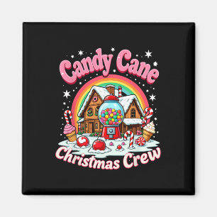 Aimant Équipe de Noël Candy Cane House Sécurité Bonbons