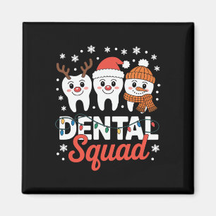 Aimant Équipe de Noël de l'hygiéniste du laboratoire dent