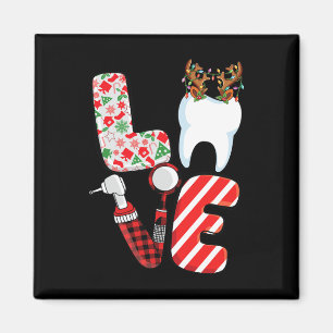 Aimant Équipe de Noël dentaire drôle Hygiéniste dentaire