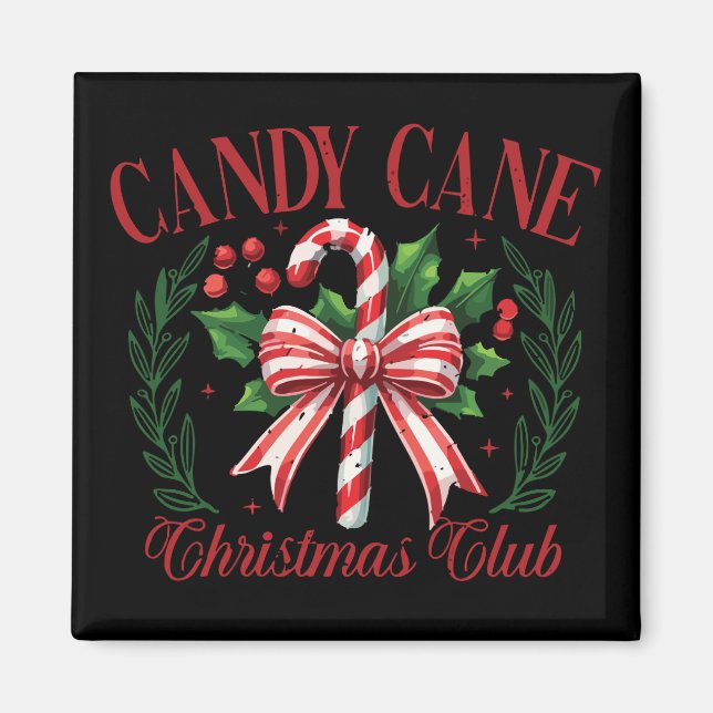 Aimant Équipe de Noël du club Candy Cane correspondant à  (Devant)