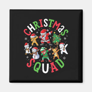 Aimant Équipe de Noël Père Noël Dabbing Elf Family Corres