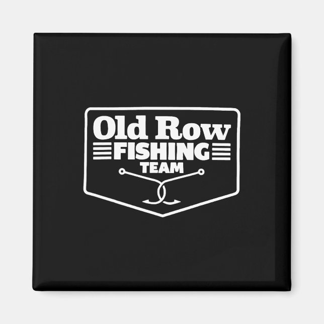Aimant Équipe de pêche à l'ancienne drôle pour hommes fem (Devant)