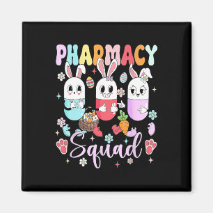 Aimant Équipe de pharmacie de Pâques Pilules Pharmacien C
