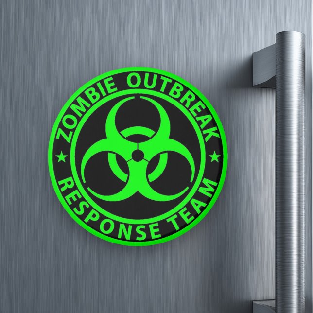Aimant Équipe de réponse à une épidémie de zombies vert n (Créateur téléchargé)