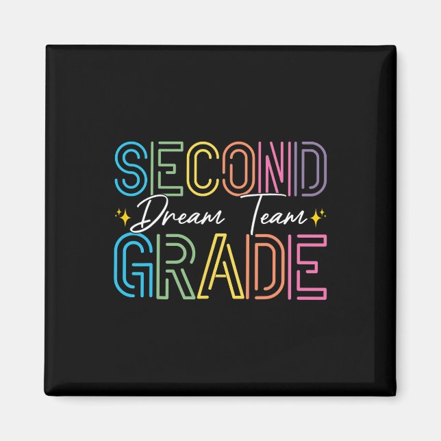 Aimant Équipe de rêve de deuxième année Enseignant Élève  (Devant)
