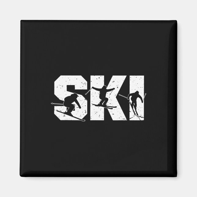 Aimant Équipe de ski Freestyle Ski drôle extrême Sp (Devant)