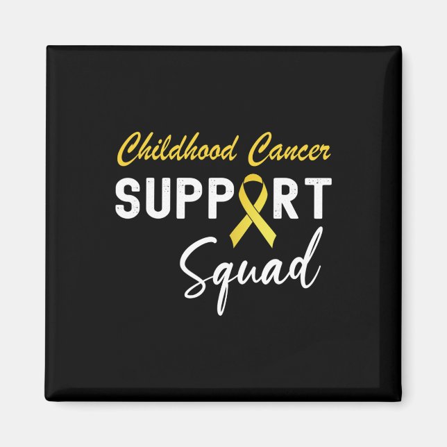 Aimant Équipe de soutien à la sensibilisation au cancer c (Devant)