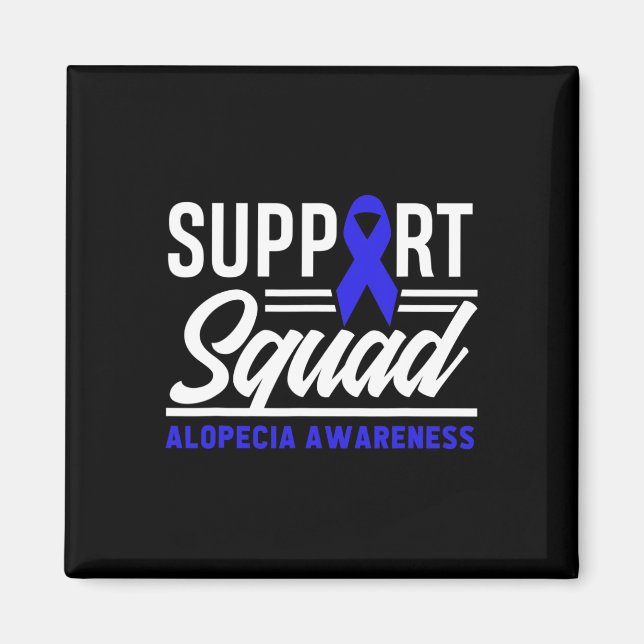 Aimant Équipe de soutien aux guerriers d'Alopecia Sensibi (Devant)