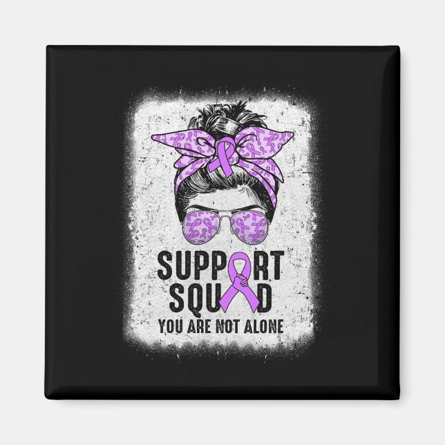 Aimant Équipe de soutien Guerrière Chignon Méssy Violet E (Devant)