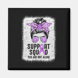 Aimant Équipe de soutien Messy Bun Guerrier Purple Epilep