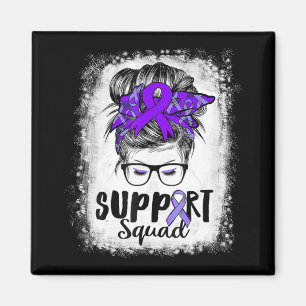 Aimant Équipe de soutien Messy Bun Purple Warrior Epileps