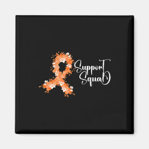 Aimant Équipe de soutien Ruban orange Leucémie Cancer du