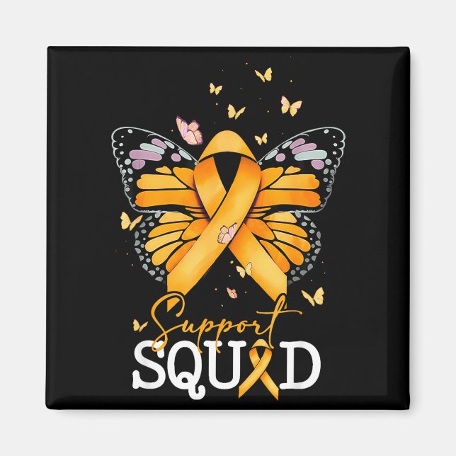 Aimant Équipe de soutien Ruban orange Sclérose en plaques (Devant)
