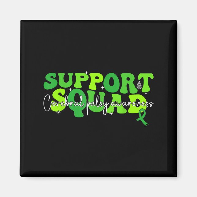 Aimant Équipe de soutien Ruban vert Infirmité motrice cér (Devant)