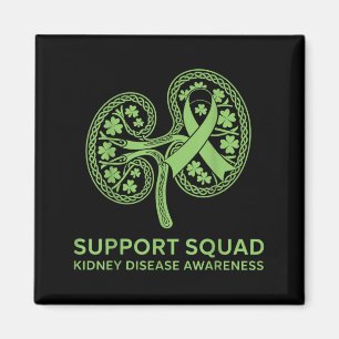 Aimant Équipe de soutien Ruban vert Maladie rénale