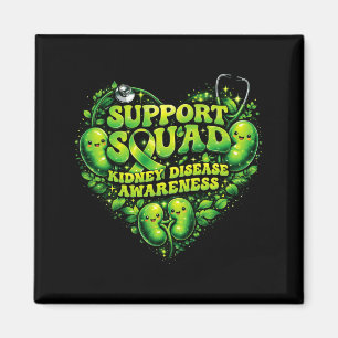 Aimant Équipe de soutien ruban vert papillon pkd maladie