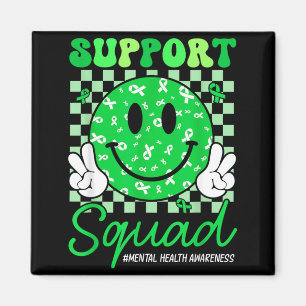 Aimant Équipe de soutien Santé mentale Sourire Visage Ver