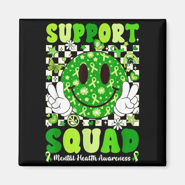 Aimant Équipe de soutien Sensibilisation à la santé menta (Devant)