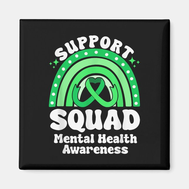 Aimant Équipe de soutien Sensibilisation à la santé menta (Devant)