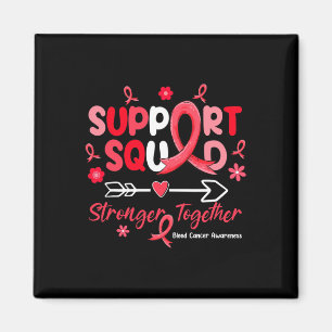 Aimant Équipe de soutien super Rouge Ruban Sang Cancer Se