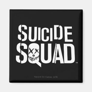 Aimant Équipe de suicide Logo blanc
