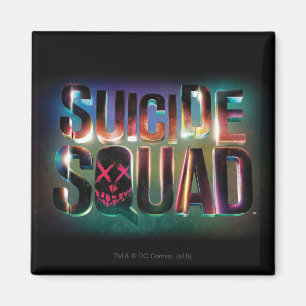 Aimant Équipe de suicide   Logo couleur brillant