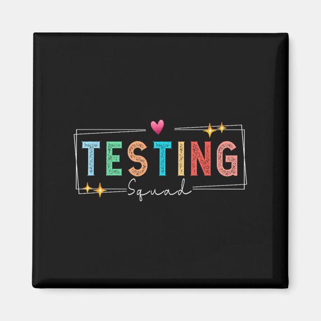 Aimant Équipe de test - Jour de test 2024 Motivation pour (Devant)